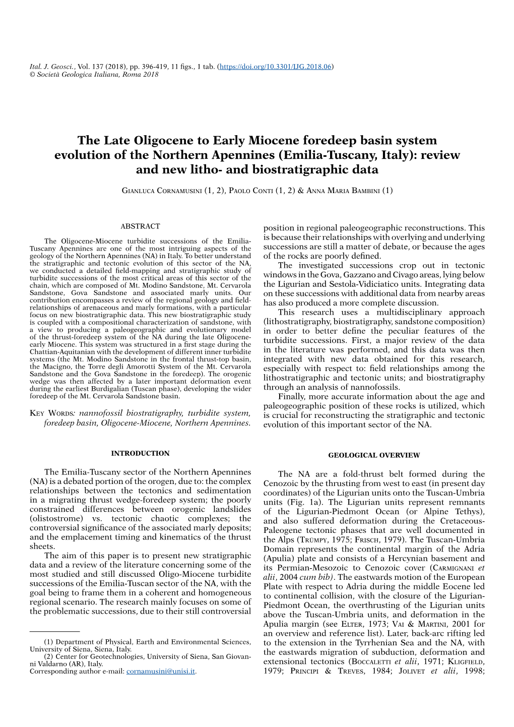 The Late Oligocene to Early Miocene Foredeep Basin System Evolution of the Northern Apennines (Emilia-Tuscany, Italy): Review and New Litho- and Biostratigraphic Data