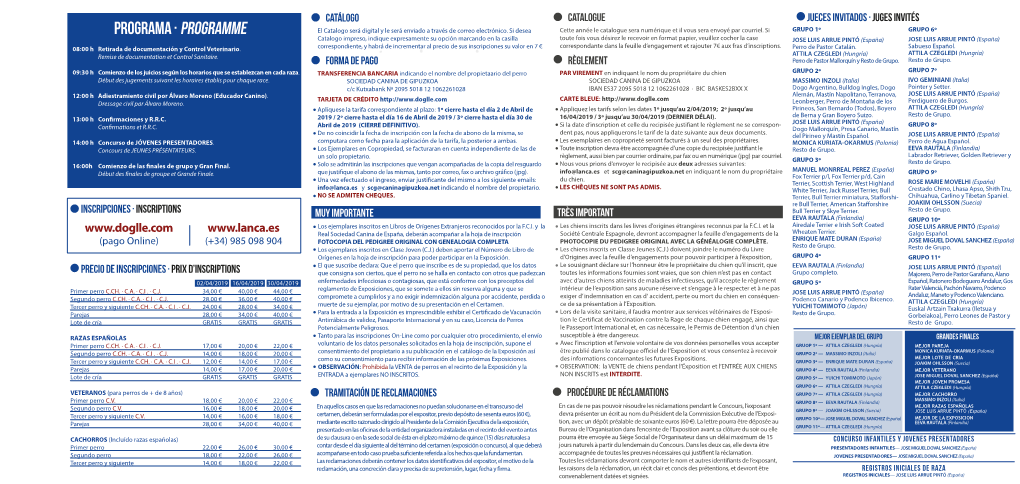 PROGRAMA · El Catalogo Será Digital Y Le Será Enviado a Través De Correo Electrónico