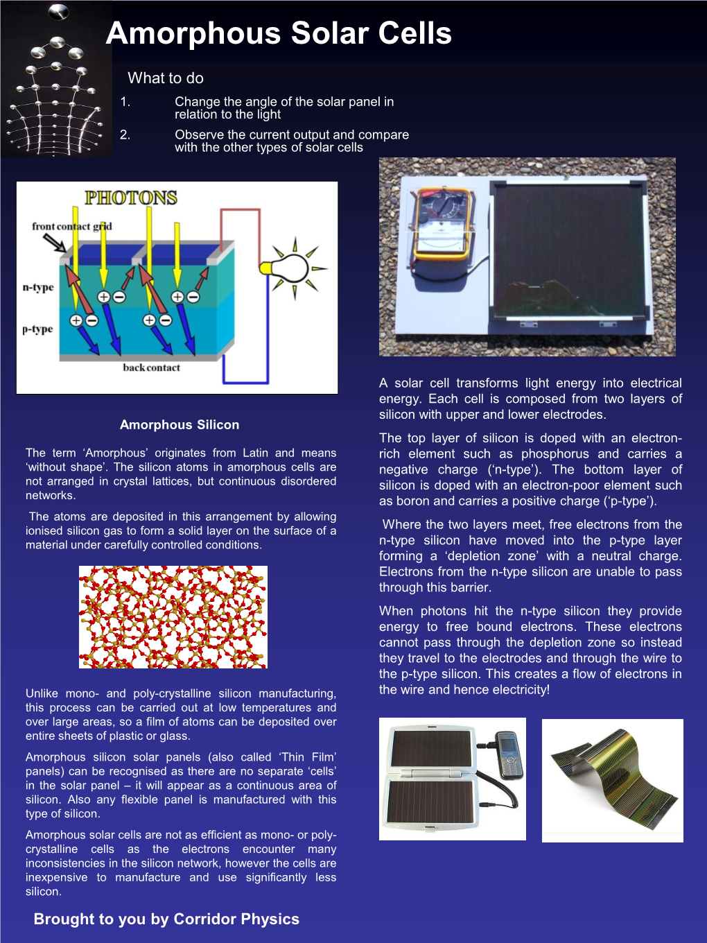 Amorphous Solar Cells