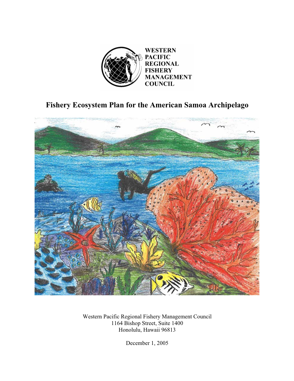 Fishery Ecosystem Plan for the American Samoa Archipelago