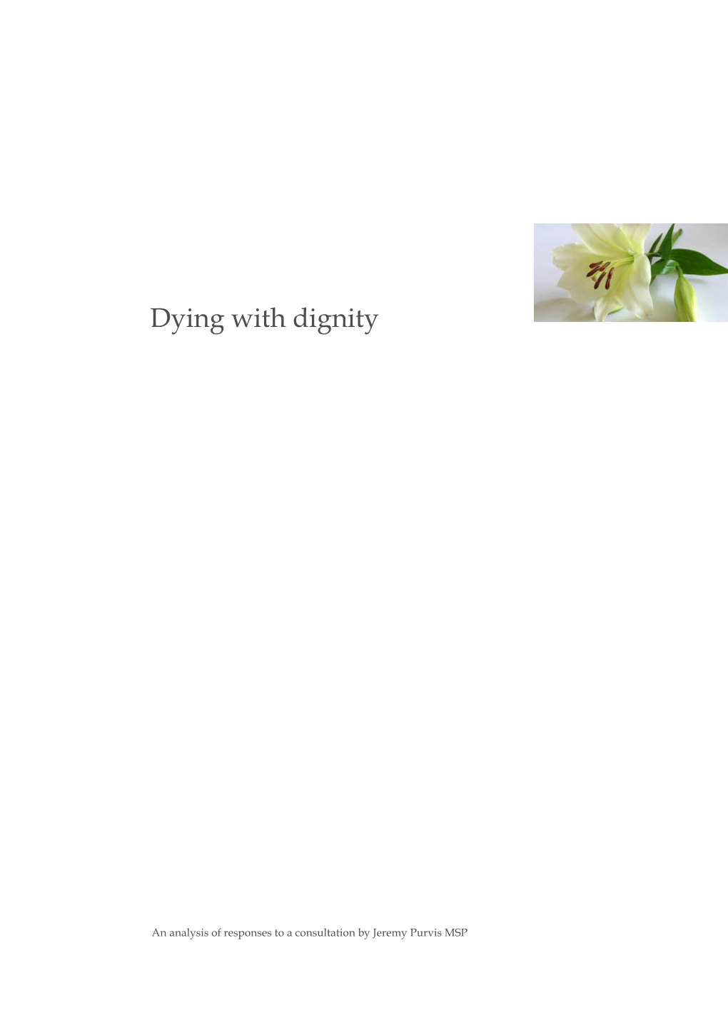 Dying with Dignity