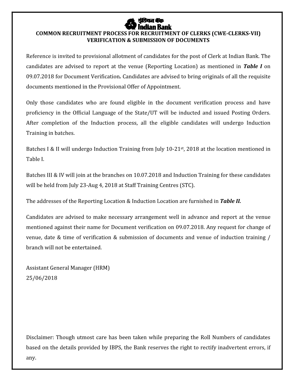 Cwe-Clerks-Vii) Verification & Submission of Documents