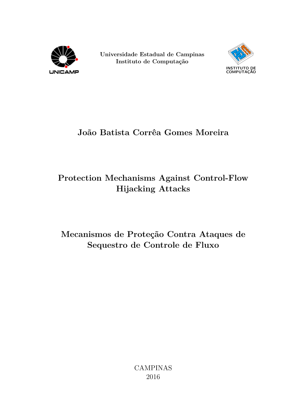 João Batista Corrêa Gomes Moreira Protection Mechanisms Against