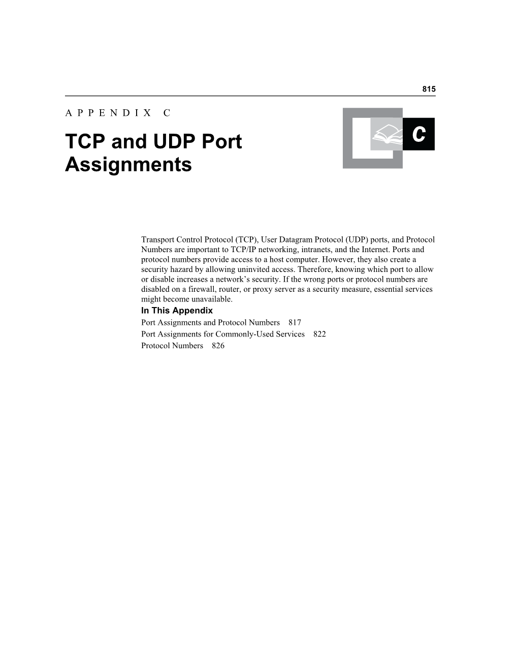 TCP and UDP Port Assignments