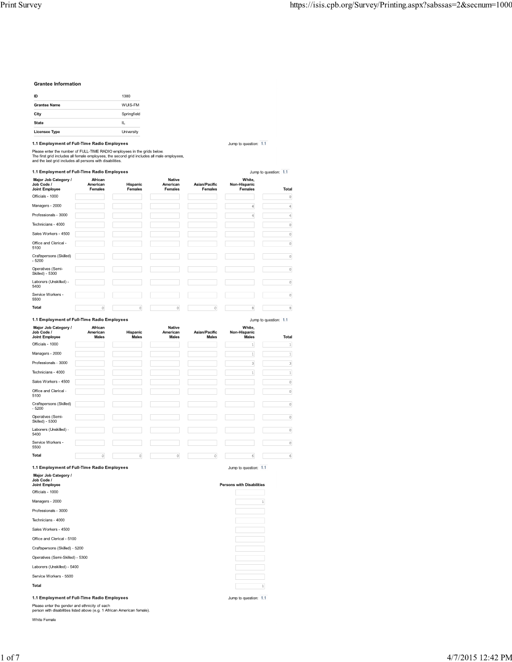 Print Survey