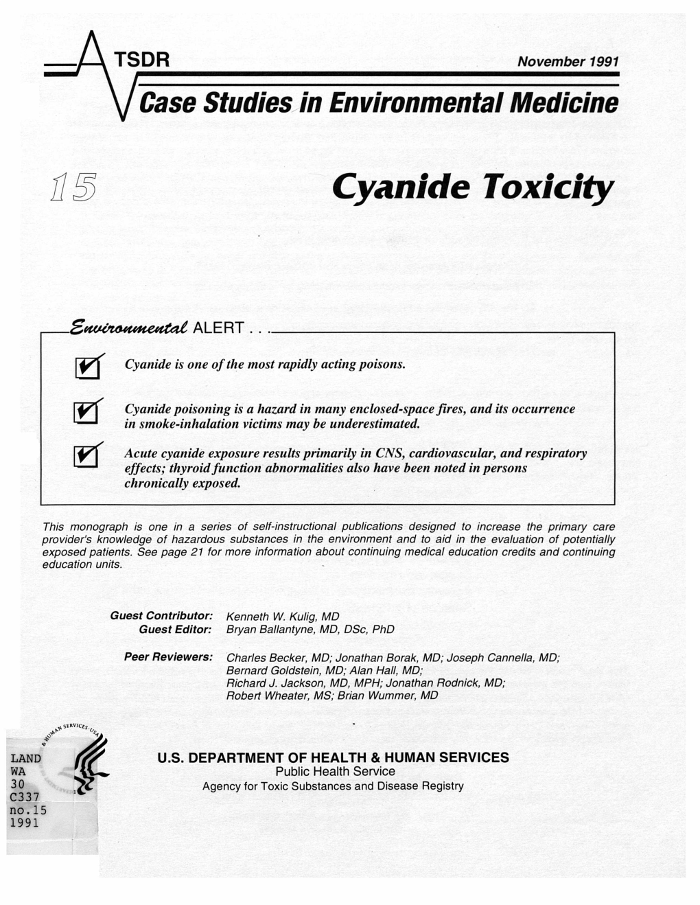 Cyanide Toxicity