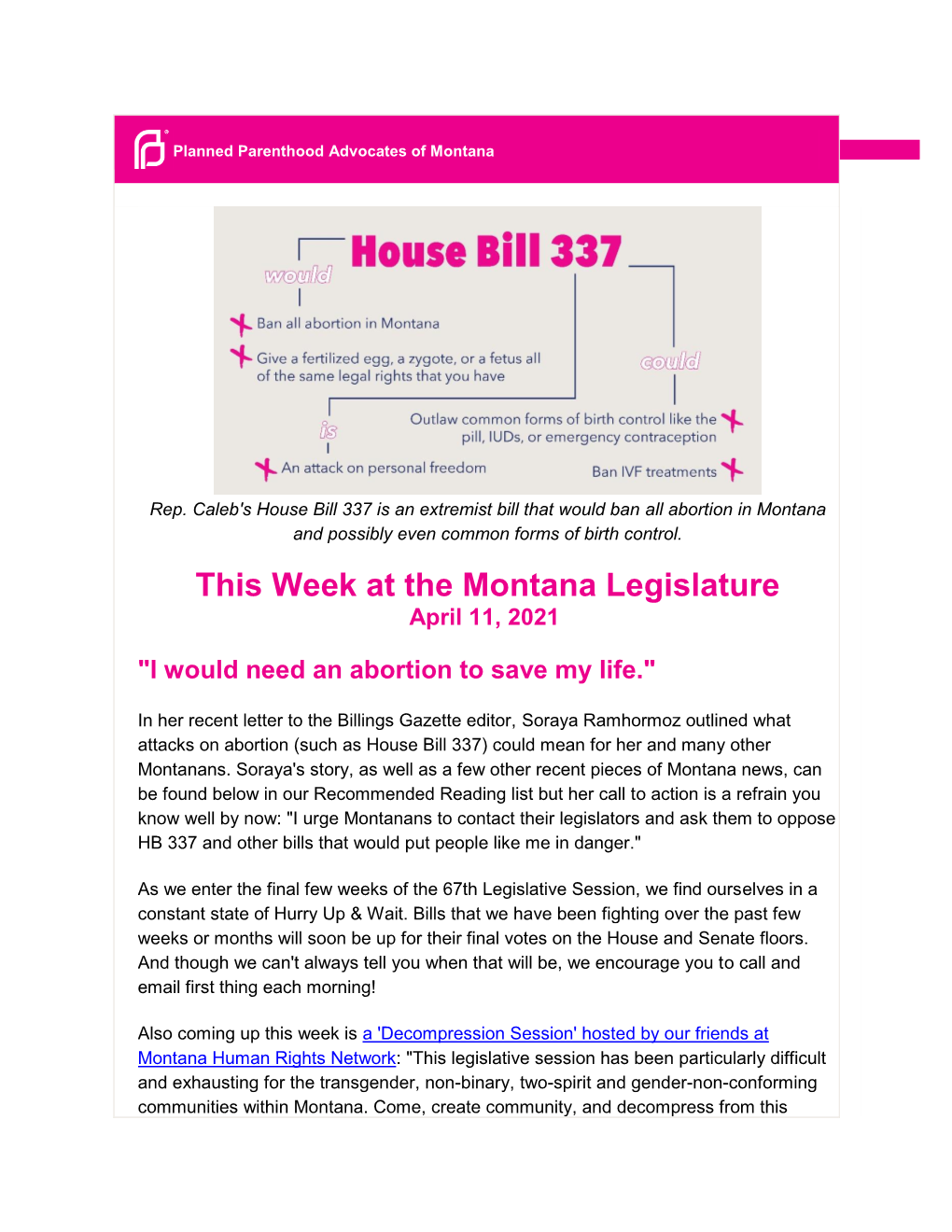 This Week at the Montana Legislature April 11, 2021
