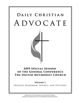 Authorized by the Commission on the General Conference. Printed and Distributed by the United Methodist Publishing House