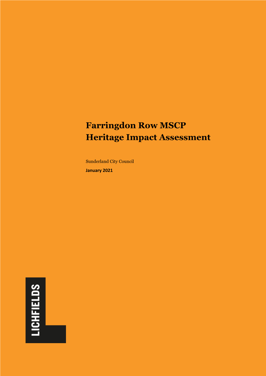 Farringdon Row MSCP Heritage Impact Assessment
