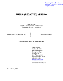 Public (Redacted) Version