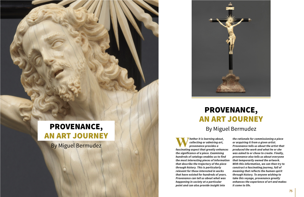 Provenance, an Art Journey Provenance, an Art