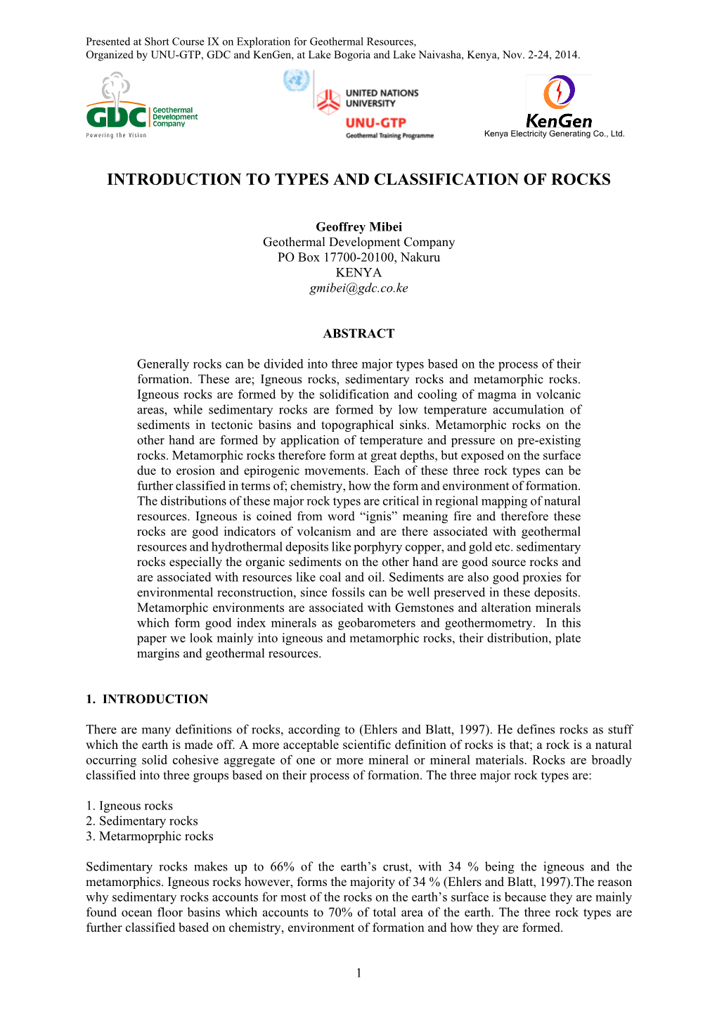 Introduction to Types and Classification of Rocks