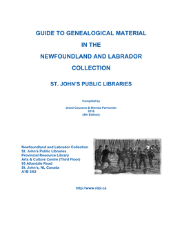 Guide to Genealogical Material – 9Th Edition 2016
