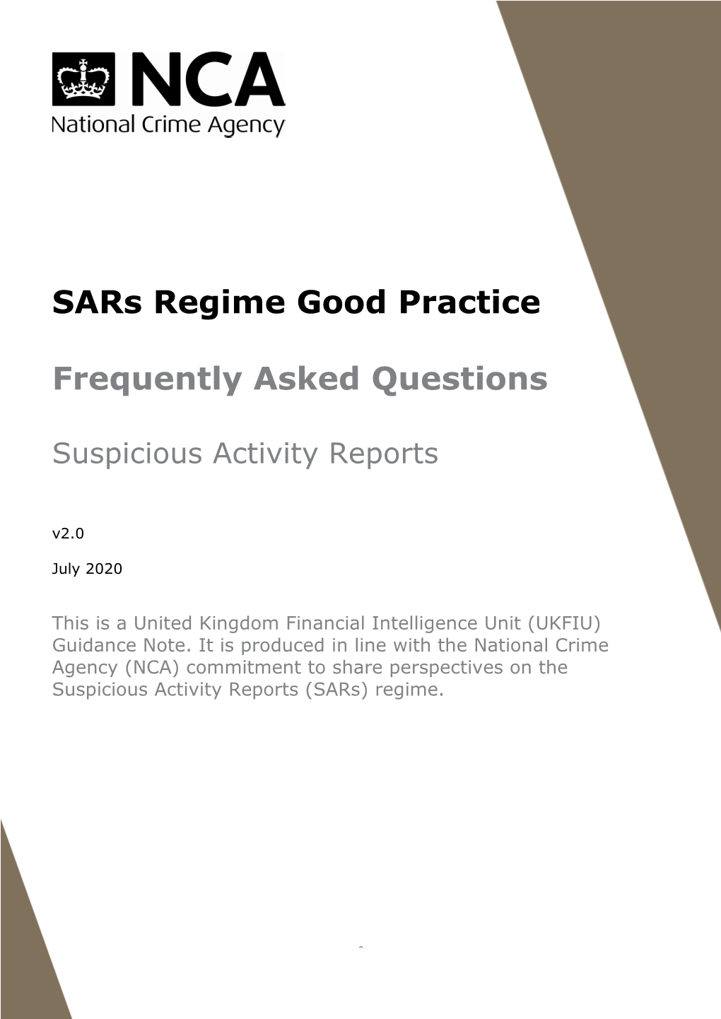 Sars Regime Good Practice Frequently Asked Questions