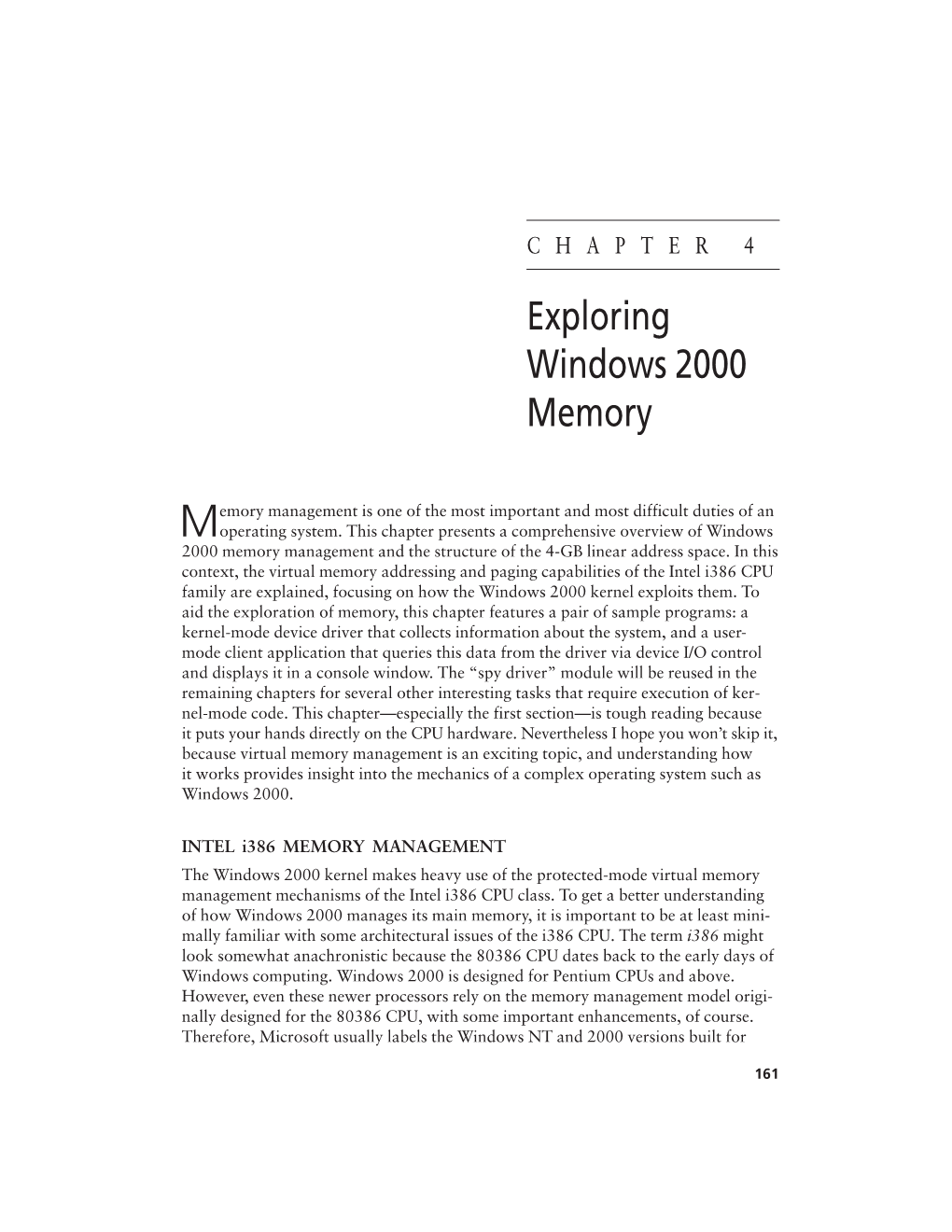 Exploring Windows 2000 Memory