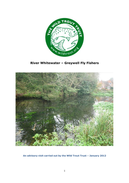 River Whitewater – Greywell Fly Fishers
