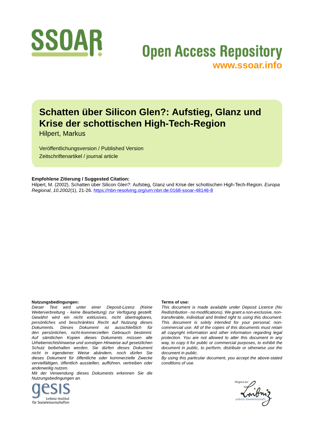 Aufstieg, Glanz Und Krise Der Schottischen High-Tech-Region Hilpert, Markus