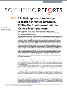 A Holistic Approach to the Age Validation of Mullus