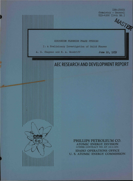 Aec Research and Development Report