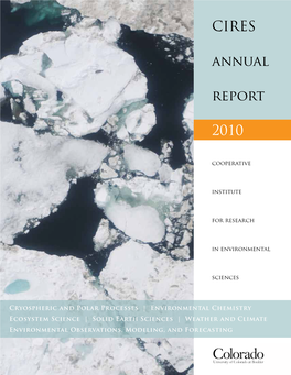 CIRES Annual Report 2010 1 from the Director