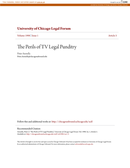 The Perils of TV Legal Punditry Peterarenellat