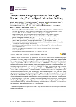 Computational Drug Repositioning for Chagas Disease Using Protein-Ligand Interaction Proﬁling