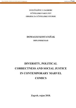 Diversity, Political Correctness and Social Justice in Contemporary Marvel Comics