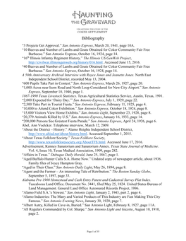 Bibliography “3 Projects Get Approval.” San Antonio Express, March 20, 1941, Page 10A