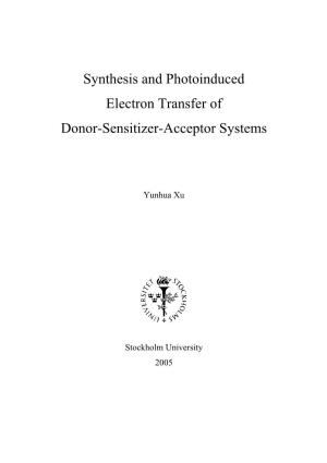 Synthesis and Photoinduced Electron Transfer of Donor-Sensitizer-Acceptor Systems