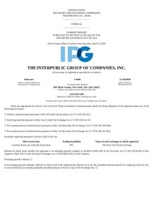 Theinterpublic Group of Companies, Inc