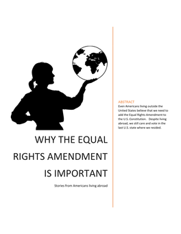 Why the Equal Rights Amendment Is Important
