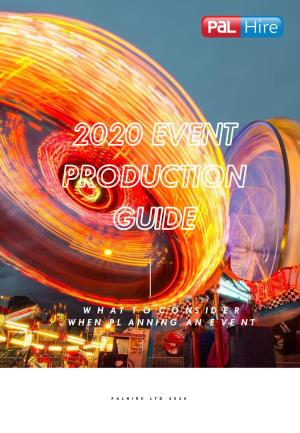 The PAL Hire Event Planning Guide 2020
