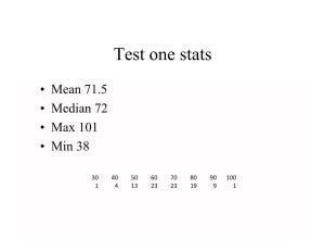 Test One Stats