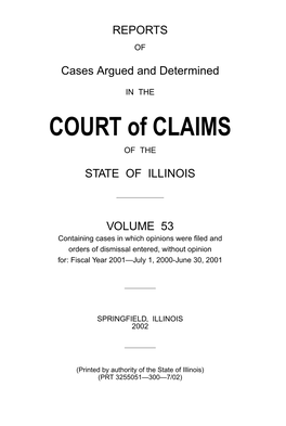 Volumes of the Court