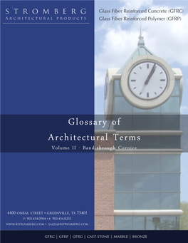 Glossary of Architectural Terms Volume II - Band Through Cornice