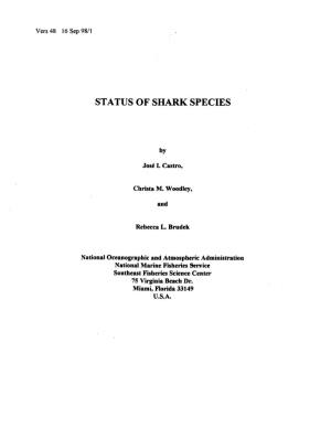 Status of Shark Species