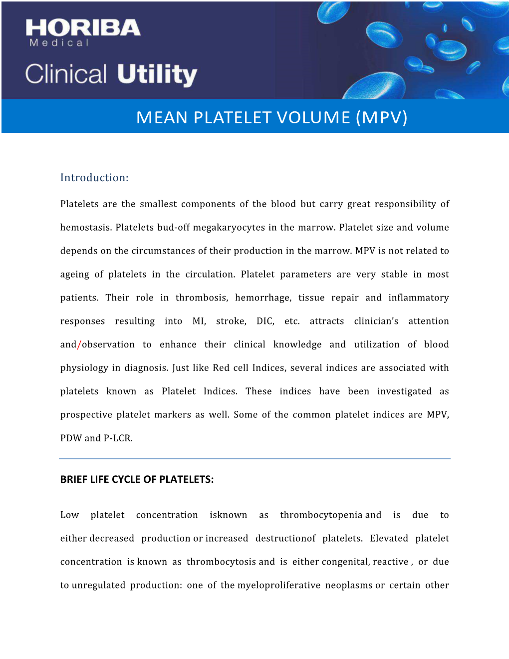 Mean Platelet Volume (Mpv)