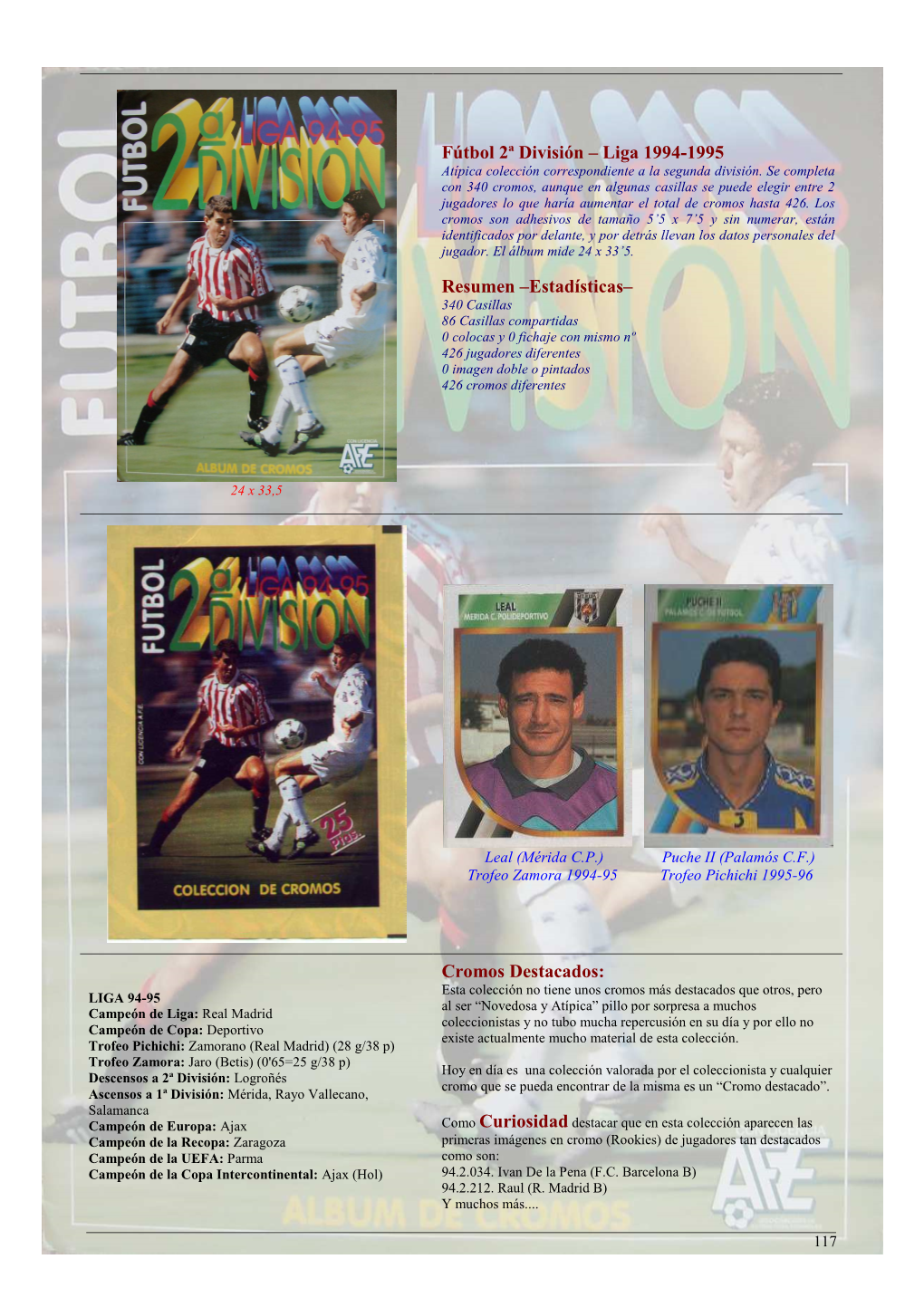 Fútbol 2ª División – Liga 1994-1995 Resumen