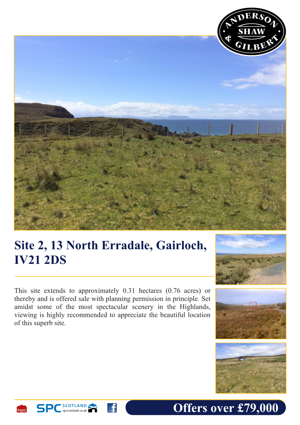 Offers Over £79,000 Site 2, 13 North Erradale, Gairloch, IV21