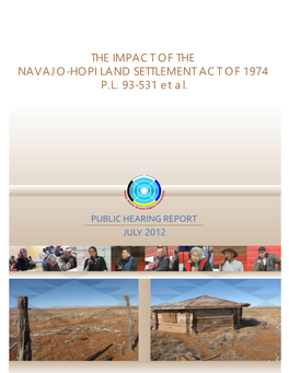 Navajo-Hopi Land Settlement Act of 1974 P.L