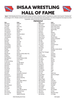 WRESTLING HALL of FAME About: 1