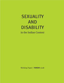 SEXUALITY and DISABILITY in the Indian Context