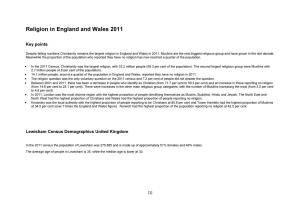 Religion in England and Wales 2011