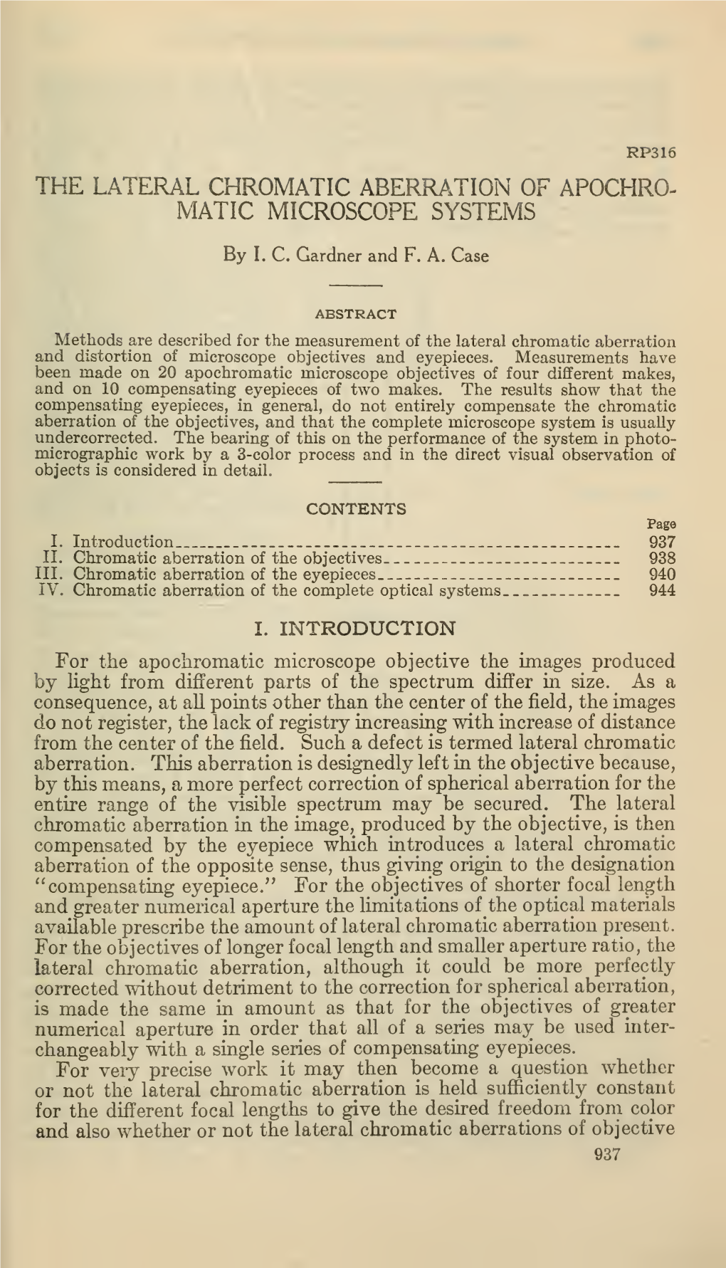 The Lateral Chromatic Aberration of Apochromatic Microscope Systems