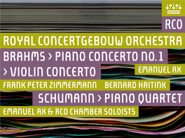 ROYAL CONCERTGEBOUW ORCHESTRA Brahms &gt; Piano