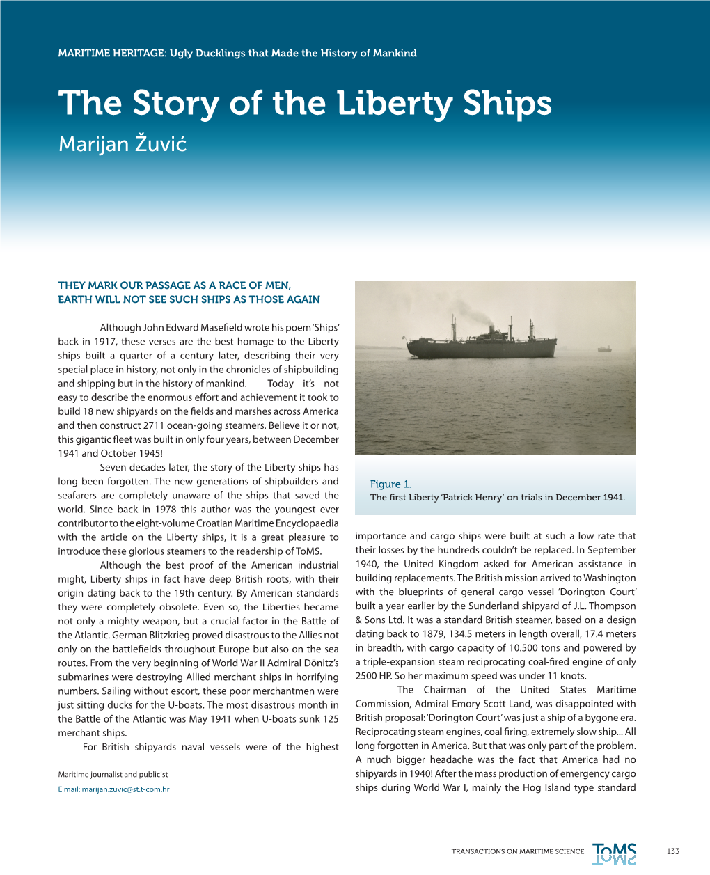 The Story of the Liberty Ships Marijan Žuvić