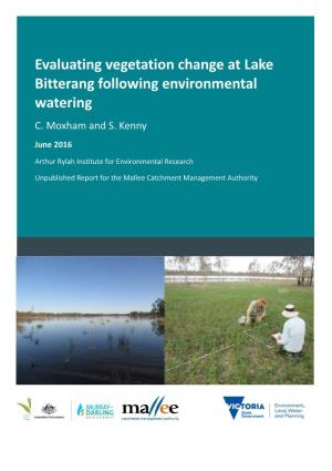 Evaluating Vegetation Change at Lake Bitterang Following Environmental Watering C