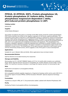 Usbiological Datasheet