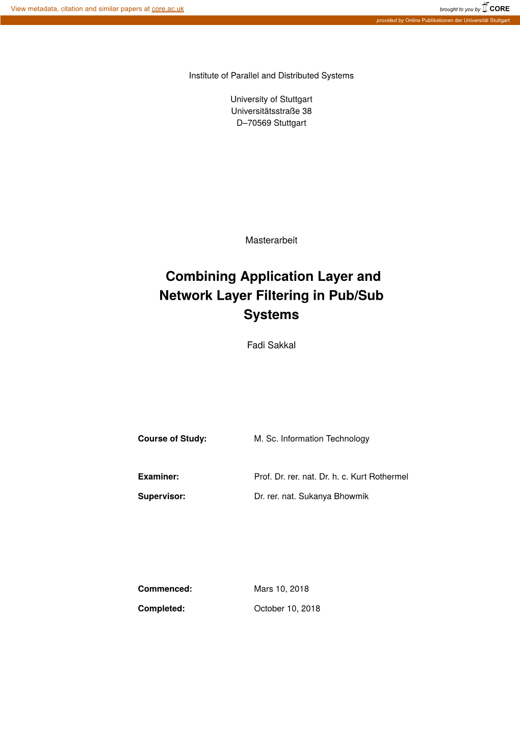 Combining Application Layer and Network Layer Filtering in Pub/Sub Systems