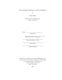 Probabilistic Models on Fibre Bundles by Shan Shan